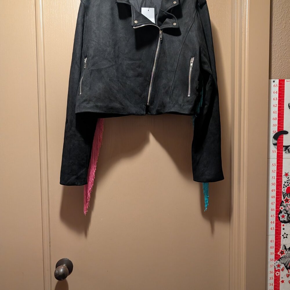 Akira rainbow fringe moto jacket - Picture 2 of 4